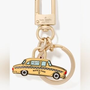 Kate Spade NYC Big Apple Yellow Taxi Bag Charm Keyfob NWT